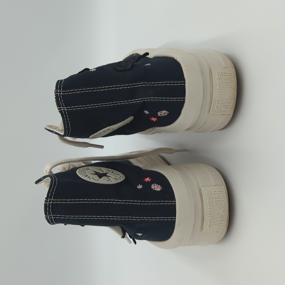 Converse Chuck Taylor Floral Sneakers All Stars Move Hi Top Women's 10.5 Black - Picture 4 of 9